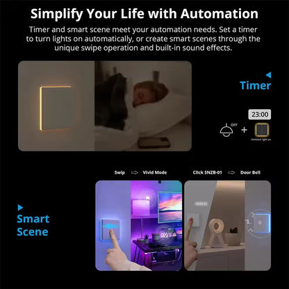 T5 Wi-Fi Smart Wall Switch 120 Type Full Touch Access LED Light Multi-Sensory Ewelink Remote Control via Alexa Google