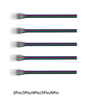 5x Transparent LED Strip Connectors