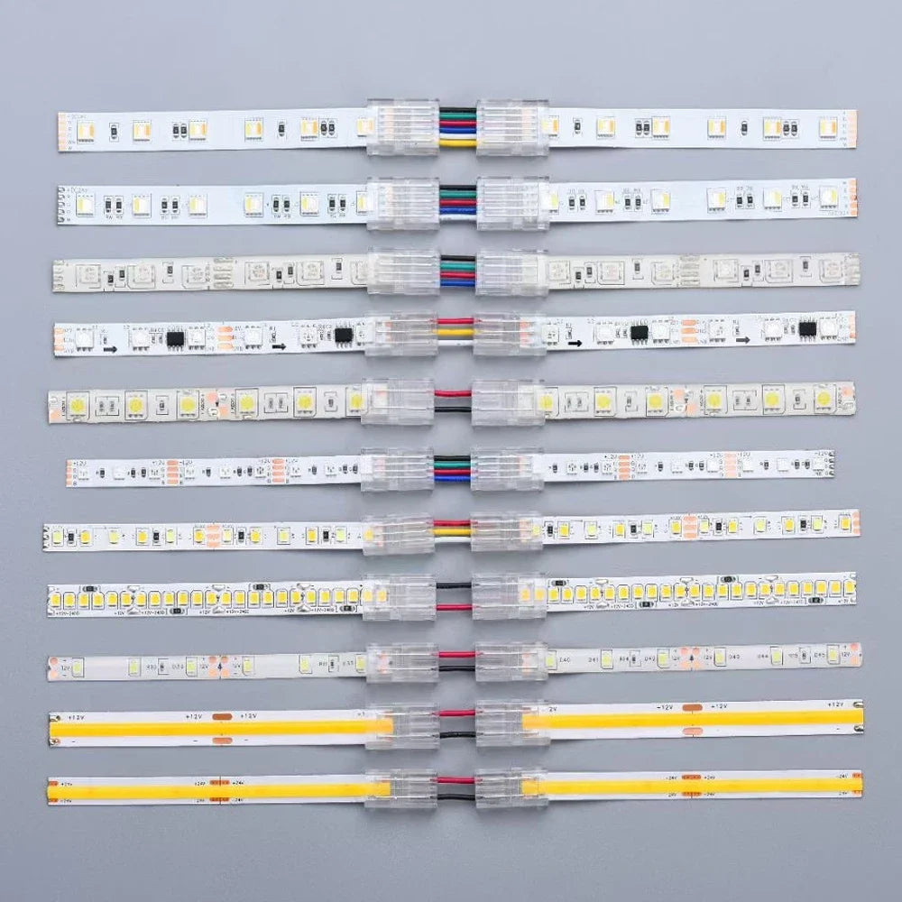 5x Transparent LED Strip Connectors