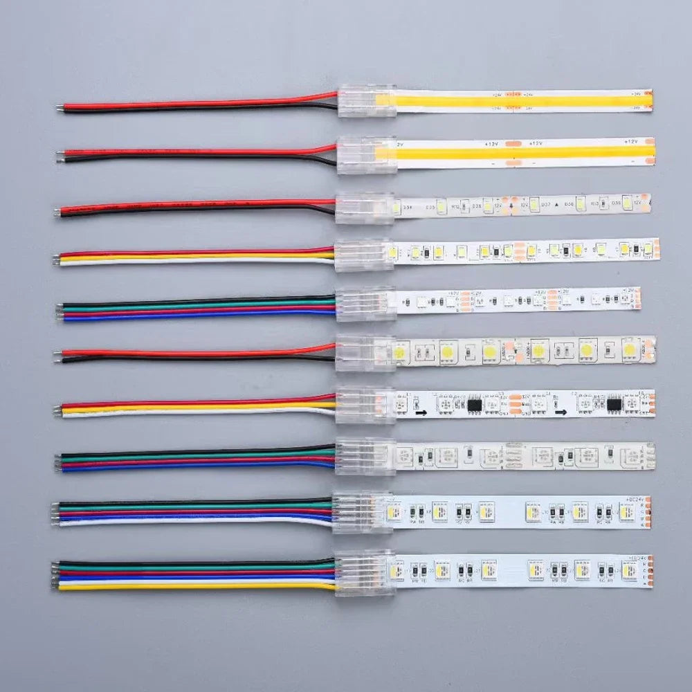 5x Transparent LED Strip Connectors