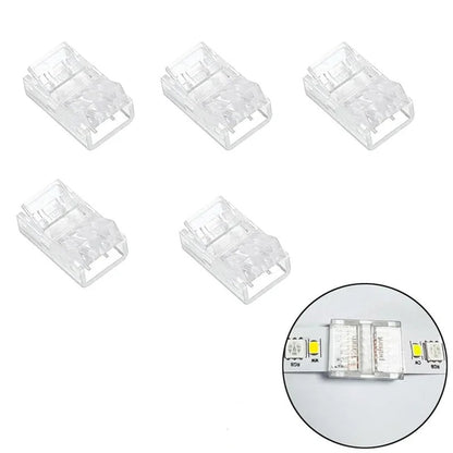 5x Transparent LED Strip Connectors