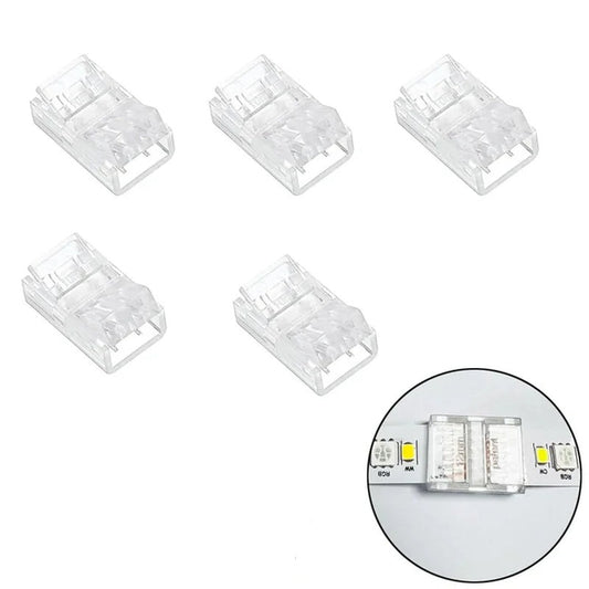 5x Transparent LED Strip Connectors