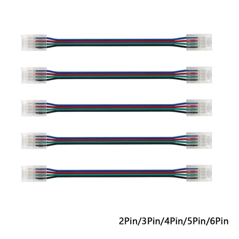 5x Transparent LED Strip Connectors